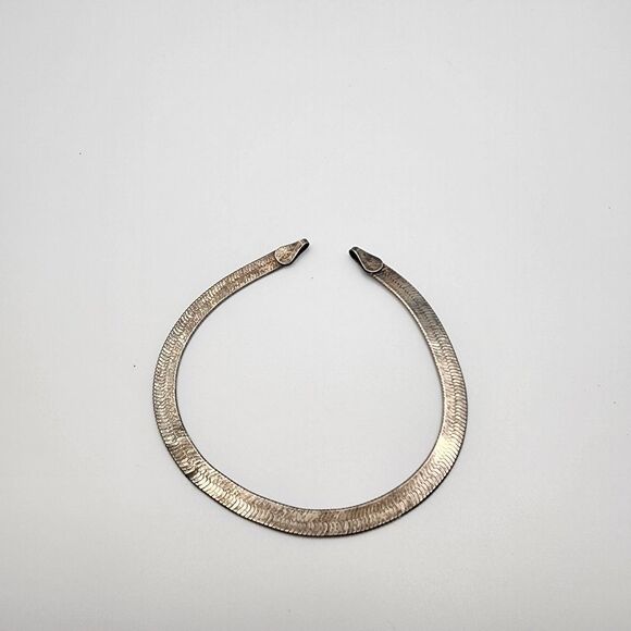 Vintage Sterling Silver Herringbone Bracelet - Picture 1 of 4